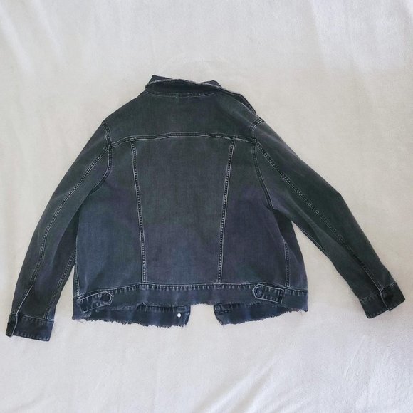 H&M acid wash denim jean jacket - Picture 3 of 4
